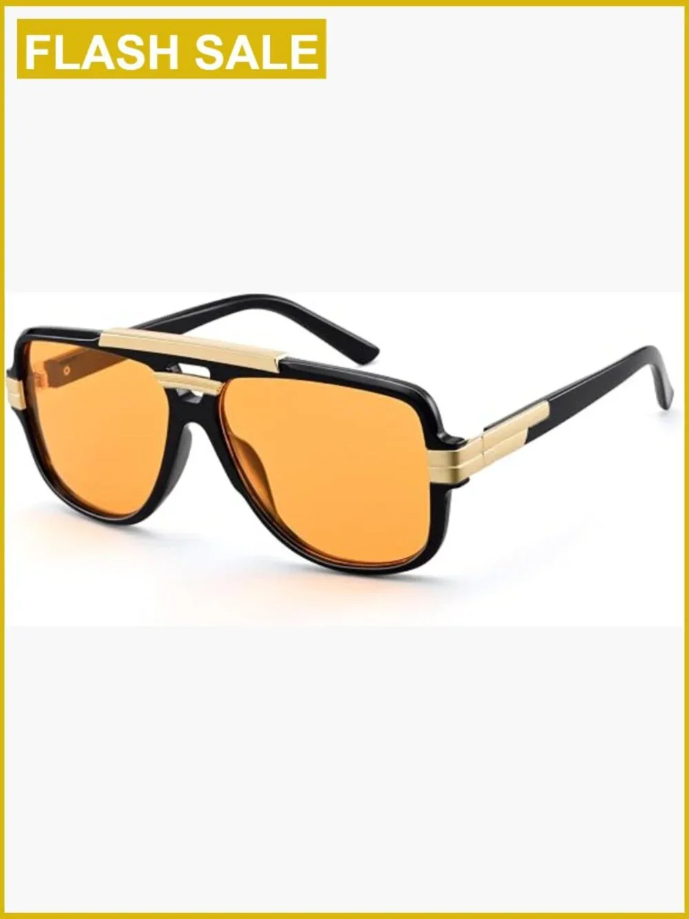 Oversized Square Aviator Sunglasses Retro Frame Men Women